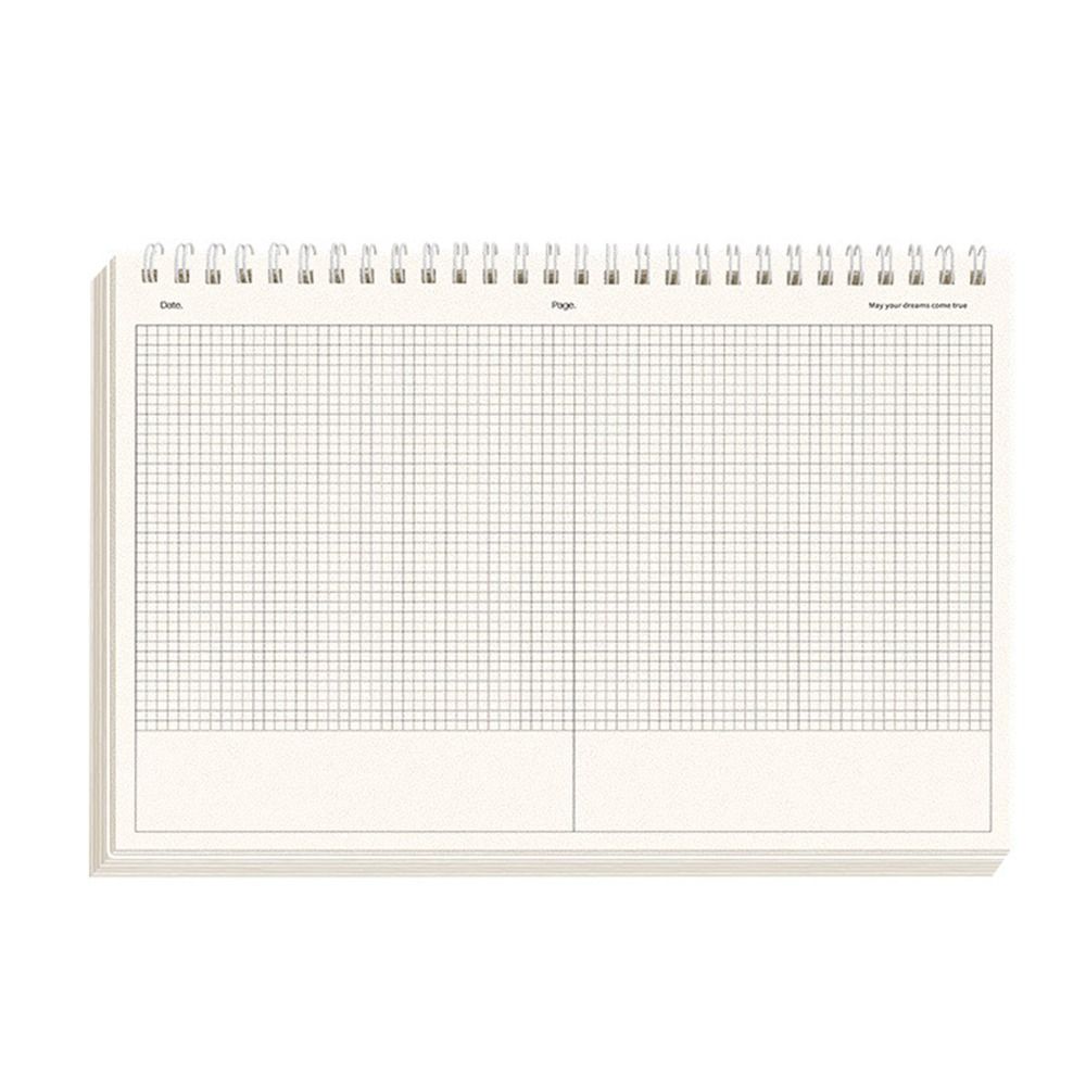 Graph Paper Pad - 심플 두꺼운 종이 코일 노트 그리드/가로줄