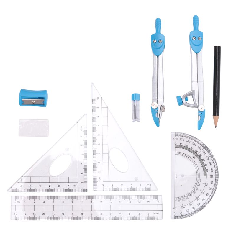 Compass Geometry Set - 고급 기하학 컴퍼스 세트 10개, 학생용
