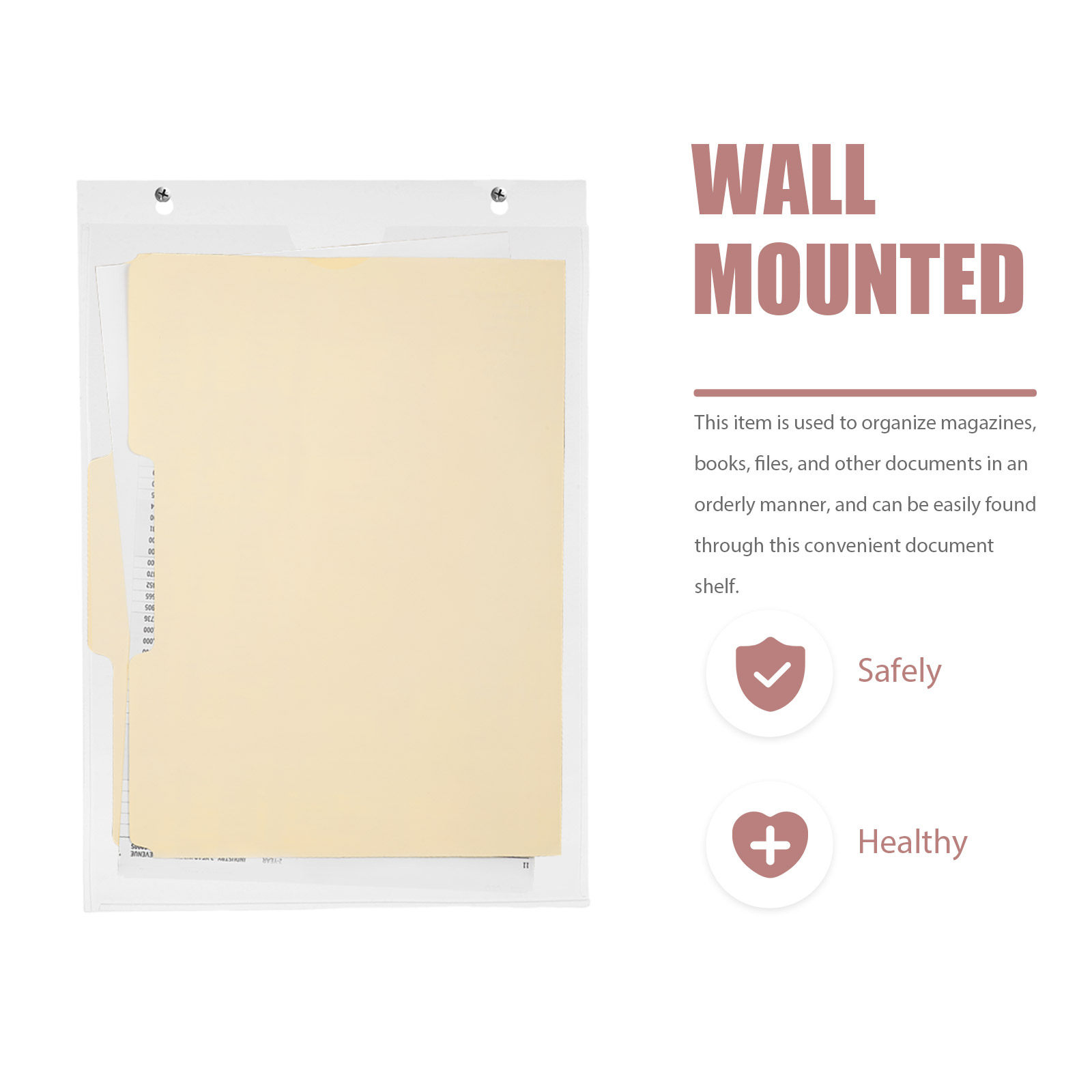 A4 사이즈 투명 벽걸이형 잡지 정리대, 아크릴 소재의 - File Folder Hanging 리뷰 및 가격