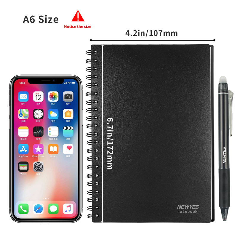 A6 재사용 가능 지울 수 있는 노트북 블랙 노트북 전 - Graph Paper Pad 리뷰 및 가격