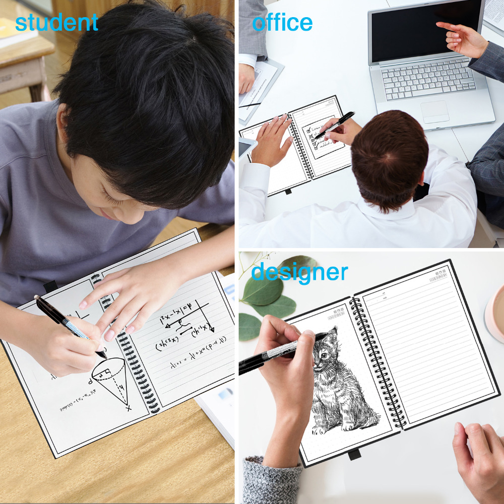 A6 재사용 가능 지울 수 있는 노트북 블랙 노트북 전 - Graph Paper Pad 리뷰 및 가격