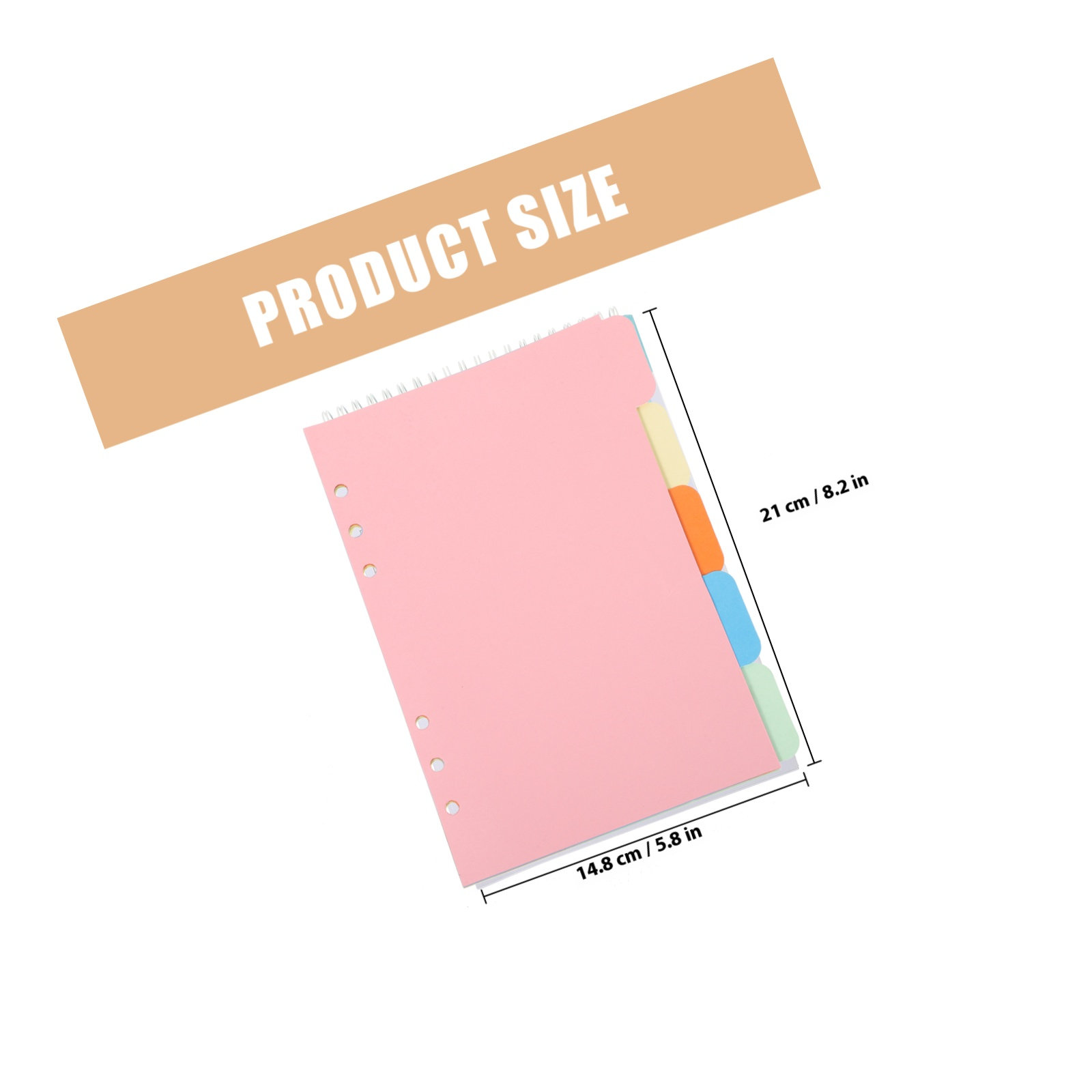 A5 사이즈의 탭 분리대 1세트, 5가지 색상, 넓은  - Index Tab Divider 리뷰 및 가격